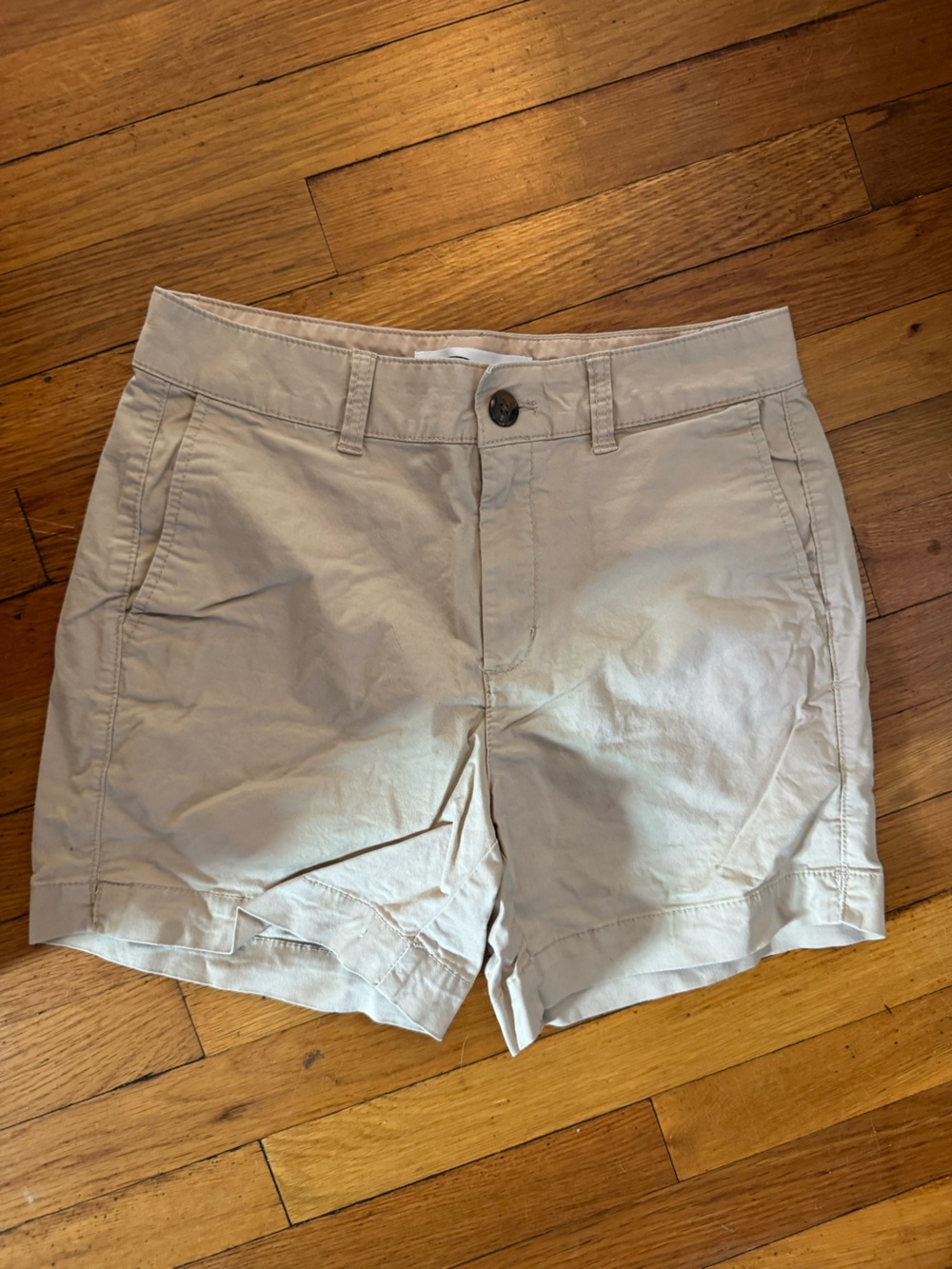 Old Navy Women’s Flat Front Shorts in Light Tan